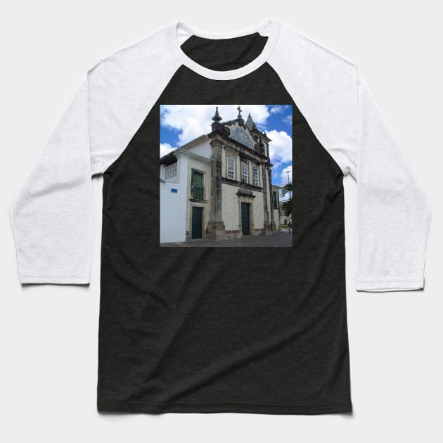 Church of the Sea with a tiled facade Baseball T-Shirt by Marccelus